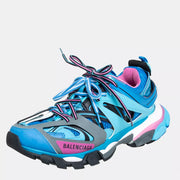 Balenciaga Blue Faux Leather And Mesh Track